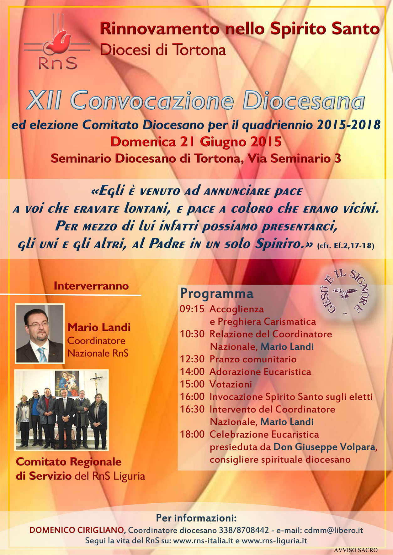 Convocazione diocesana Tortona 2015