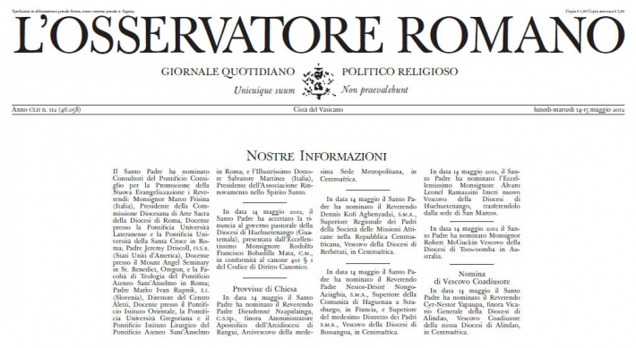 Salvatore Martinez nominato Consultore del Pontificio Consiglio per la Promozione della Nuova Evangelizzazione - Clicca per ingrandire...