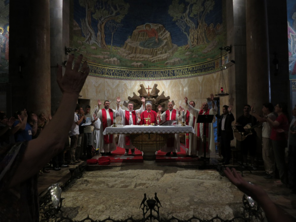 Celebrazione Eucaristica presso la Basilica del Getsemani