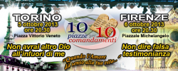 10 piazze per 10 comandamenti a Torino e a Firenze - Clicca per ingrandire...