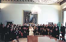L'udienza privata del Santo Padre del 14 marzo 2002