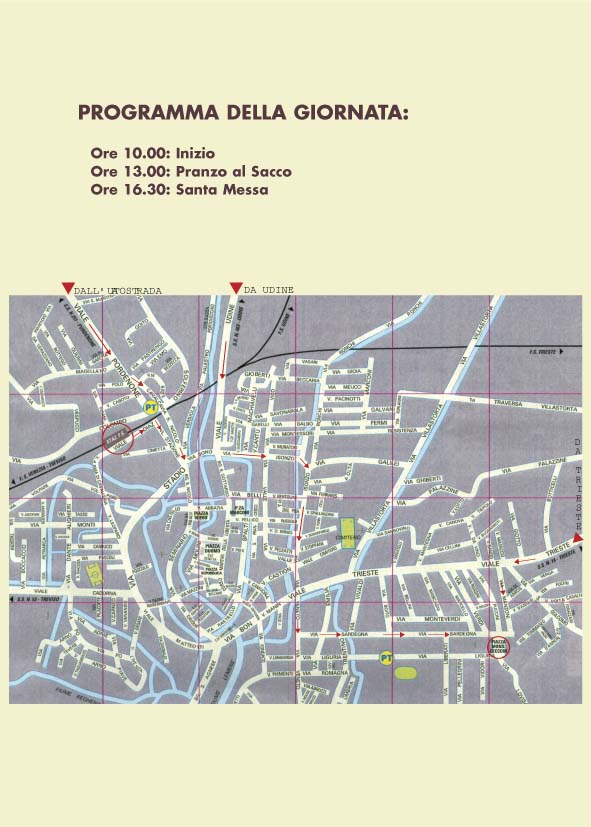 Mappa stradale per raggiungere la sede dell'incontro